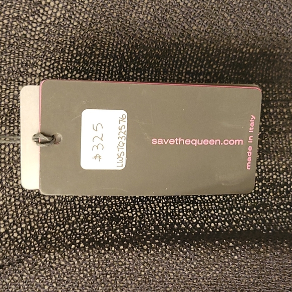 Poncho Coverup Black Save the Queen S/M Made Italy - Picture 2 of 8